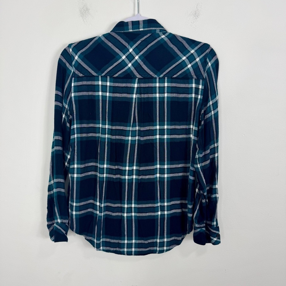 Rails Hunter Plaid Front Button Closure Shirt Blu… - image 3